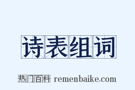诗表组词是什么意思的图片